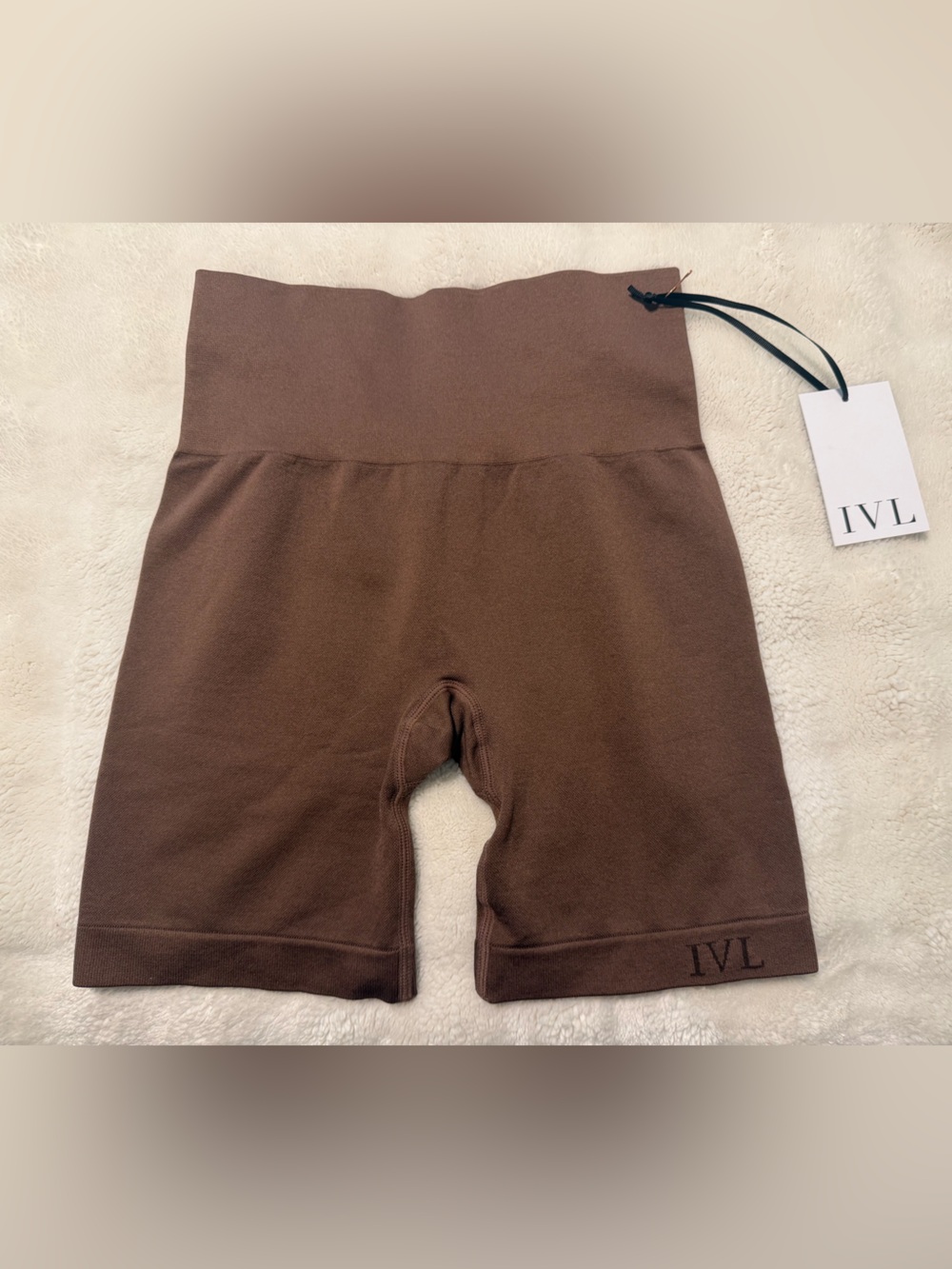 IVL Women's High-Waist Brown Bike Shorts